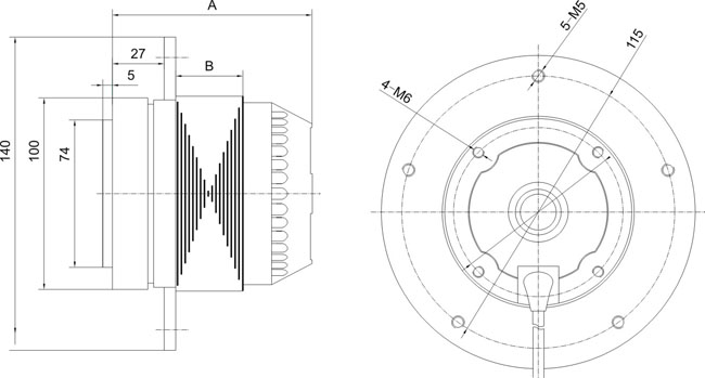 開放式外轉(zhuǎn)子風(fēng)機電機結(jié)構(gòu)圖紙